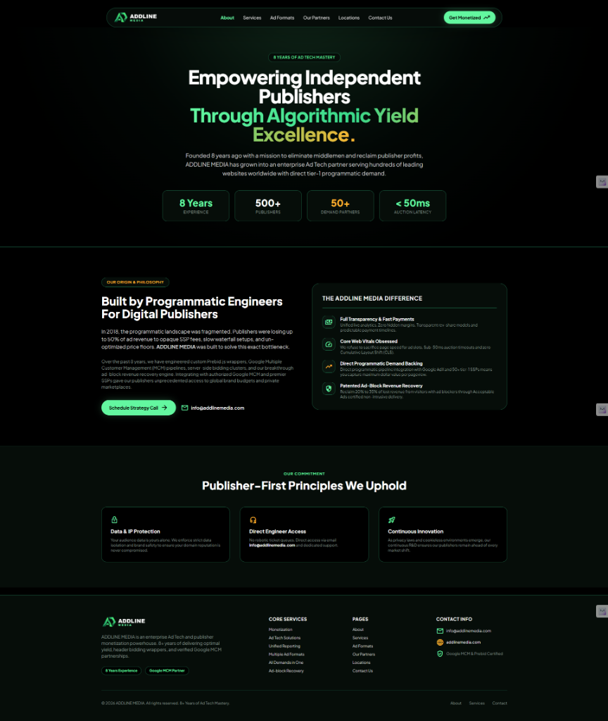 ADDLINE MEDIA Website