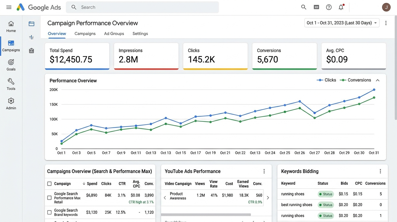 Google Ads Performance Dashboard