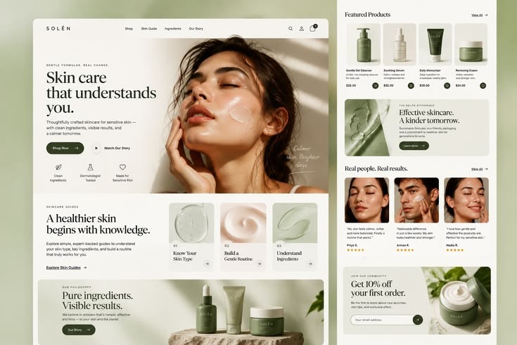 Shopify Store Design - SOLÉN Skincare